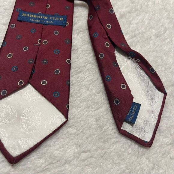 Harbour Club Italy Maroon Italian Silk Neck Tie - Picture 4 of 7